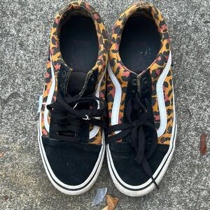 Leopard Print Sneakers with Black and White Accents